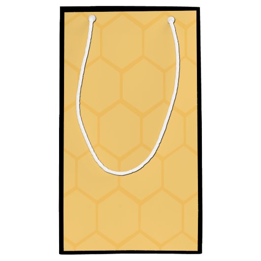 CUTE QUEEN BEE MET HONEYCOMB SMALL MATTE GIFT BAG KLEIN CADEAUZAKJE (Achterkant)