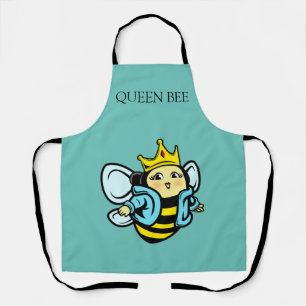 Cute Queen Bee Personalize Apron Schort