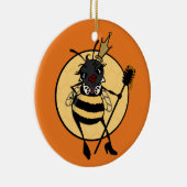 CUTE QUEEN BEE ROUND CHRISTMAS HOLIDAY ORNAMENT (Rechts)