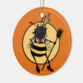 CUTE QUEEN BEE ROUND CHRISTMAS HOLIDAY ORNAMENT (Links)