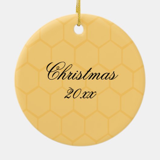 CUTE QUEEN BEE ROUND CHRISTMAS HOLIDAY ORNAMENT (Achterkant)