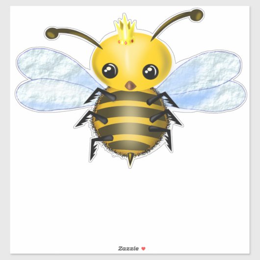 Cute Queen Bee Sticker (Vel)