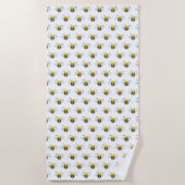 Cute Queen Bee-strandhanddoek Strandlaken (Voorkant)
