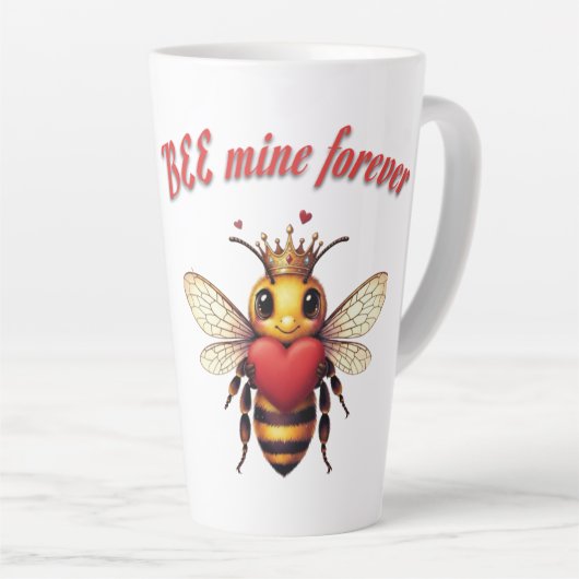 cute queen bee valentine latte mok (Rechterhoek)
