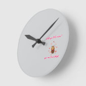 cute queen bee valentine  ronde klok (Hoek)