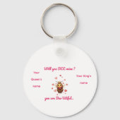 cute queen bee valentine  sleutelhanger (Voorkant)