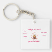 cute queen bee valentine sleutelhanger (voorkant)