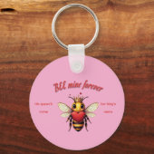 cute queen bee valentine sleutelhanger (Voorkant)