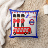 Cute Queens Guard Red Bus London Thed Design Kussen (Deken)