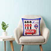 Cute Queens Guard Red Bus London Thed Design Kussen (Stoel)