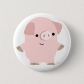 Cute Quiet Cartoon Pig Button Badge (Voorkant)