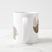 Cute Quiet Cartoon Rhino Grote Koffiekop (Achterkant)