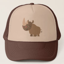Cute Quiet Cartoon Rhino
