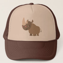 Cute Quiet Cartoon Rhino Trucker Pet