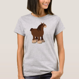 Cute Quiet Cartoon Shire Horse Women T-Shirt