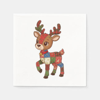 Cute Quilted Patchwork Reindeer | Christmas Holida Servet