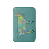 Cute Quirky Goat Colorful Funny Funky Animal Art Badmat (Voorkant Verticaal)