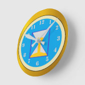 Cute Quirky Hourglass Gepiliseerd Ronde Klok (Hoek)