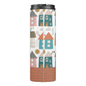 Cute Quirky Houses Personalized Thermosbeker (Achterkant)