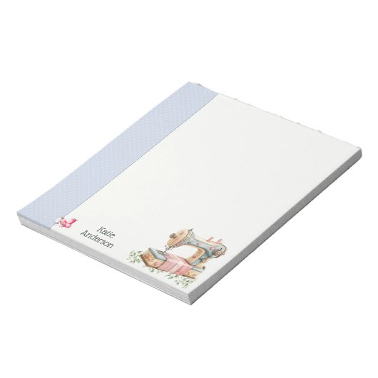 Cute Quirky Sewing Machine Notitieblok (Linkerzijde)