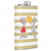 Cute Quirky Whimsical Mouses-Stripes Heupfles (Rechts)