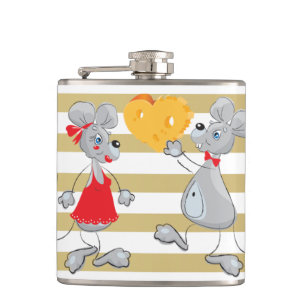 Cute Quirky Whimsical Mouses-Stripes Heupfles