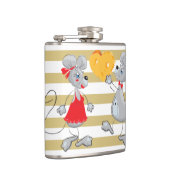 Cute Quirky Whimsical Mouses-Stripes Heupfles (Rechts)