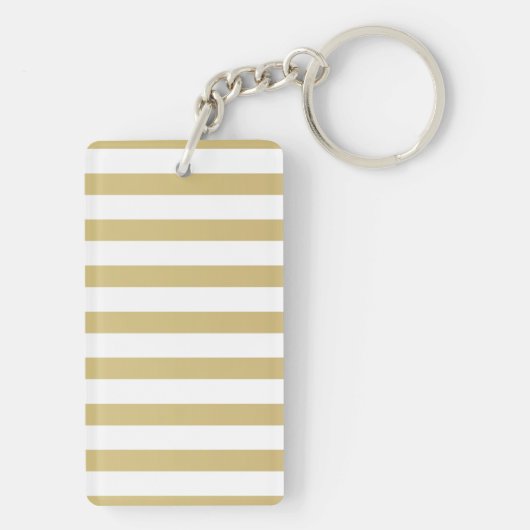 Cute Quirky Whimsical Mouses-Stripes Sleutelhanger (achterkant)