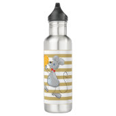 Cute Quirky Whimsical Mouses-Stripes Waterfles (Rechts)