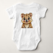 Cute Quokka Baby Bodysuit (Achterkant)