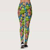 Cute Quokka Blue Kerstmis Leggings (Achterkant)