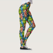 Cute Quokka Blue Kerstmis Leggings (Rechts)