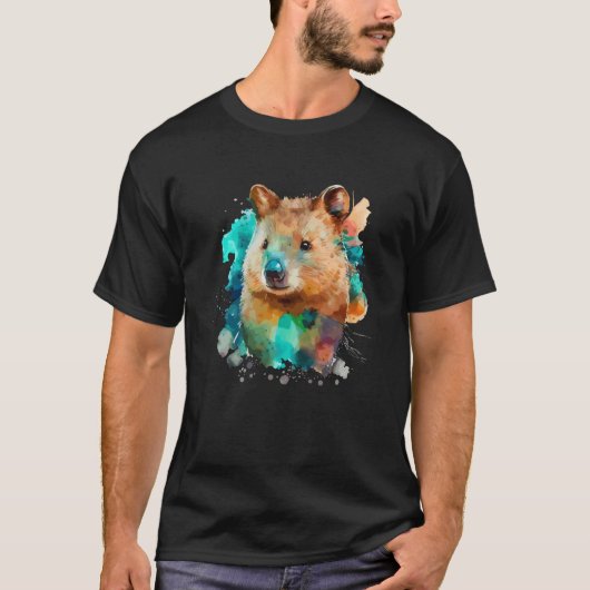Cute Quokka for kangaroo  Colorful pop T-shirt (Voorkant)