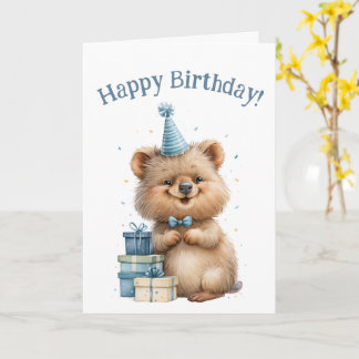 Cute Quokka Gelukkig Verjaardagscadeau Groet Kaart