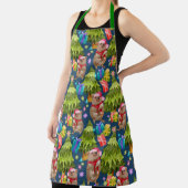 Cute Quokka Kerstblauw Apron Schort (Insitu)