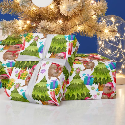 Cute Quokka Kerstmis Cadeaupapier (Feestdagen)