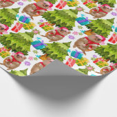 Cute Quokka Kerstmis Cadeaupapier (Hoek)