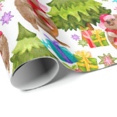 Cute Quokka Kerstmis Cadeaupapier (Rol Hoek)