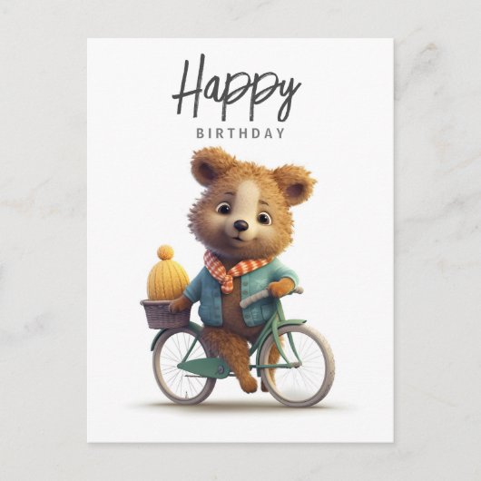Cute quokka op een fiets, Gefeliciteerd  Briefkaart (Voorkant)