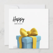 Cute quokka op een fiets, Happy Birthday (Achterkant)