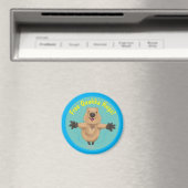 Cute quokka springende cartoon magneet (Insitu (Vaatwasser))