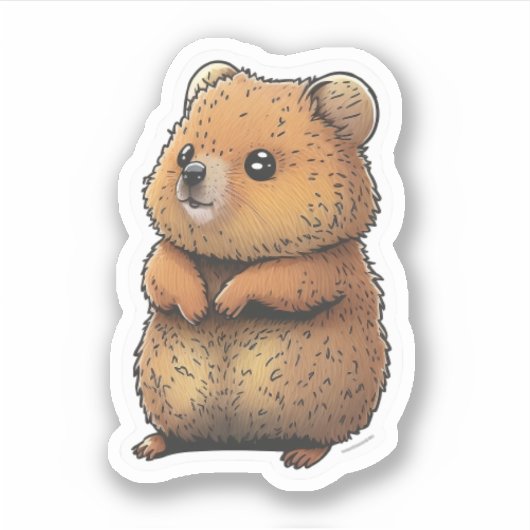 Cute Quokka Sticker (Voorkant)