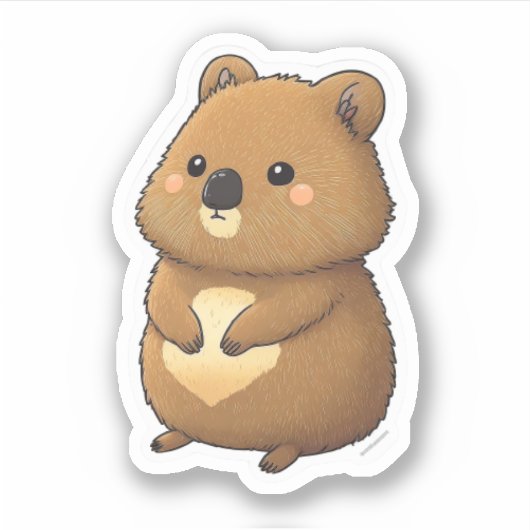 Cute Quokka Sticker (Voorkant)