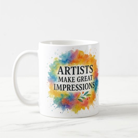 Cute quote. Artist coffee mug Koffiemok (Links)