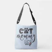 Cute Quote "Cat mammie" Crossbody Tas (Voorkant)