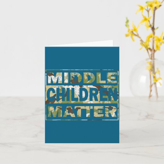 Cute Quote Middle Camo Redleg Matter Kaart (Gele Bloem)