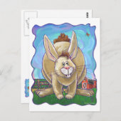 Cute Rabbit Animal Parade Briefkaart (Voorkant / Achterkant)