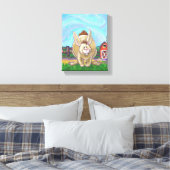 Cute Rabbit Animal Parade Canvas Afdruk (Insitu (Slaapkamer))