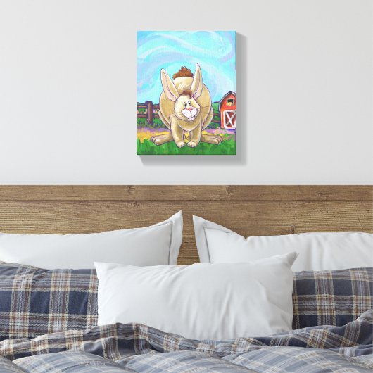 Cute Rabbit Animal Parade Canvas Afdruk (Insitu (Slaapkamer))