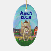 Cute Rabbit Animal Parade Keramisch Ornament (Rechts)